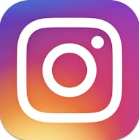 the instagram logo with a colorful background